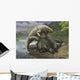 Inostrancevia Attacks Scutosaurus Wall Decal