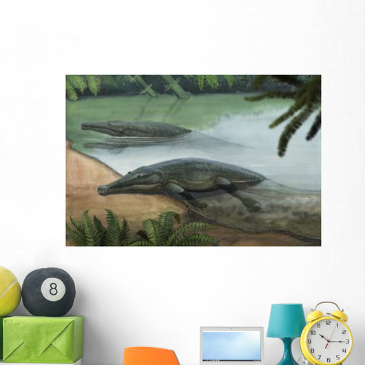 Two Prehistoric Platyoposaurus Stuckenbergi Wall Decal