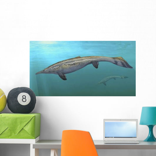 Plotosaurus Bennisoni Swimming Prehistoric Wall Decal