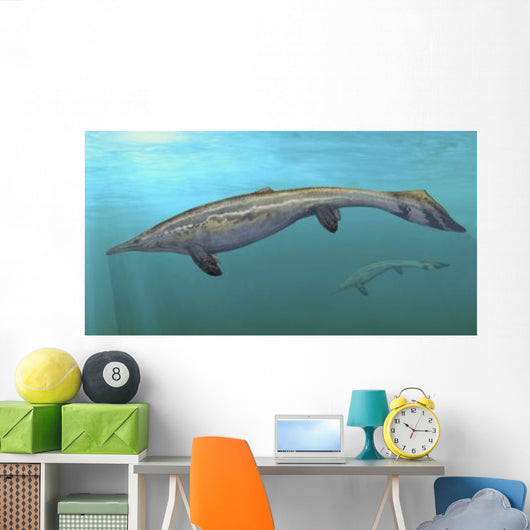 Plotosaurus Bennisoni Swimming Prehistoric Wall Decal