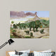 Albertosaurus Observes Family Arrhinoceratops Wall Decal