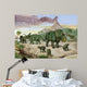 Albertosaurus Observes Family Arrhinoceratops Wall Decal