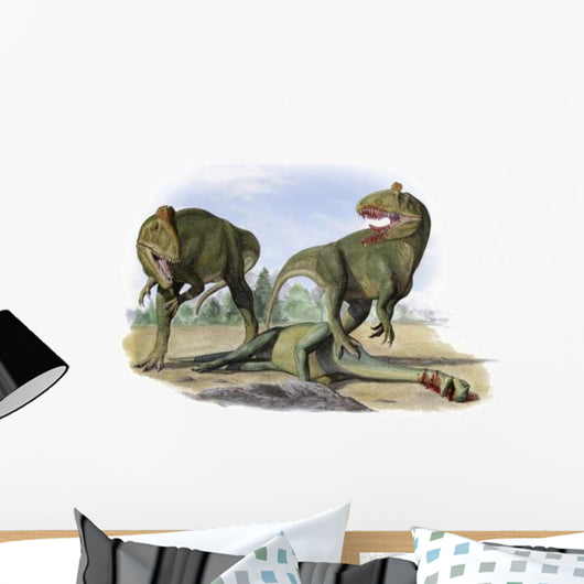 Two Cryolophosaurus Ellioti Dinosaurs Wall Decal