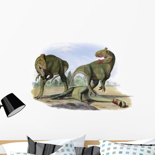 Two Cryolophosaurus Ellioti Dinosaurs Wall Decal
