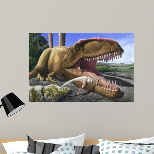 Bird Cleans Mouth Giganotosaurus Wall Decal