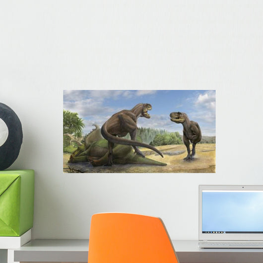Teratophoneus Dinosaur Defends Its Wall Decal