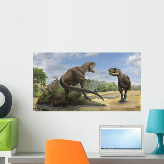 Teratophoneus Dinosaur Defends Its Wall Decal