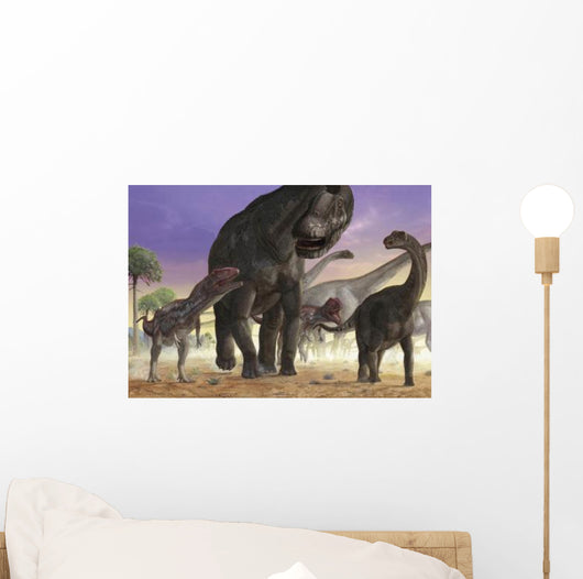 Couple Predator Mapusaurus Try Wall Decal