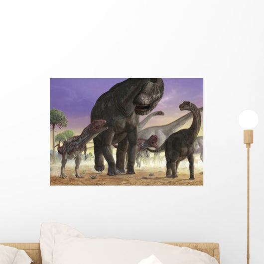 Couple Predator Mapusaurus Try Wall Decal