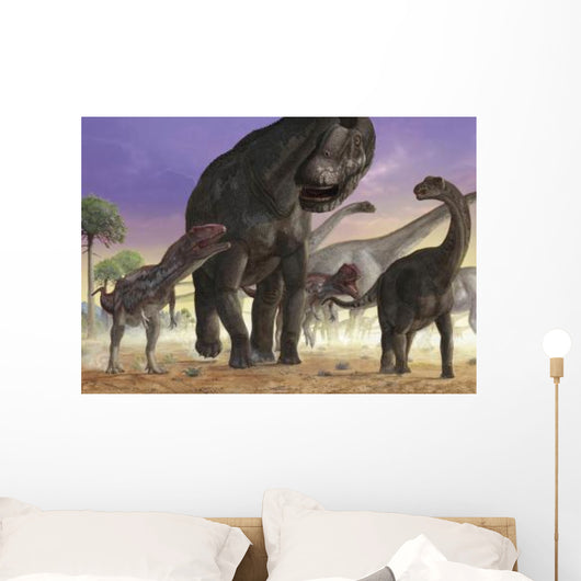 Couple Predator Mapusaurus Try Wall Decal