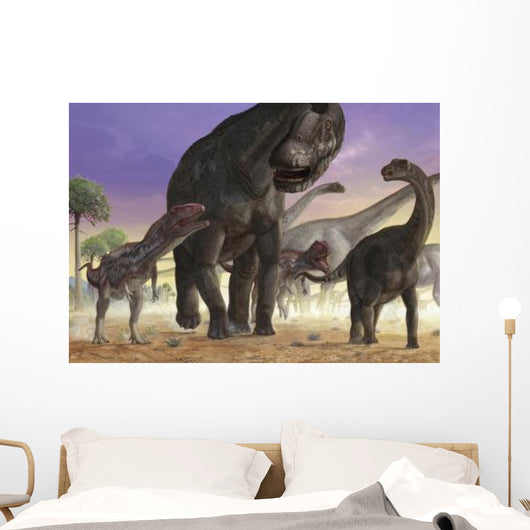 Couple Predator Mapusaurus Try Wall Decal
