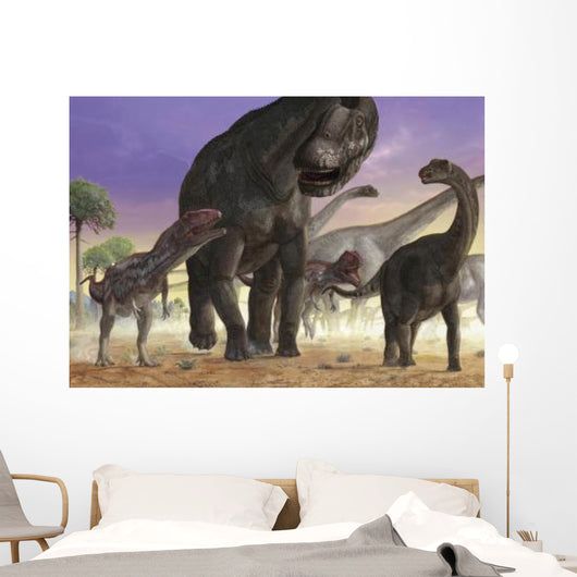 Couple Predator Mapusaurus Try Wall Decal