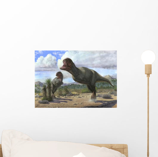 Pair Pycnonemosaurus Nevesi Running Wall Decal