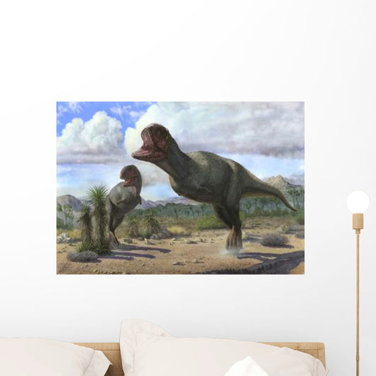 Pair Pycnonemosaurus Nevesi Running Wall Decal