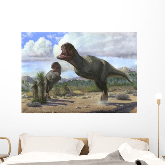 Pair Pycnonemosaurus Nevesi Running Wall Decal