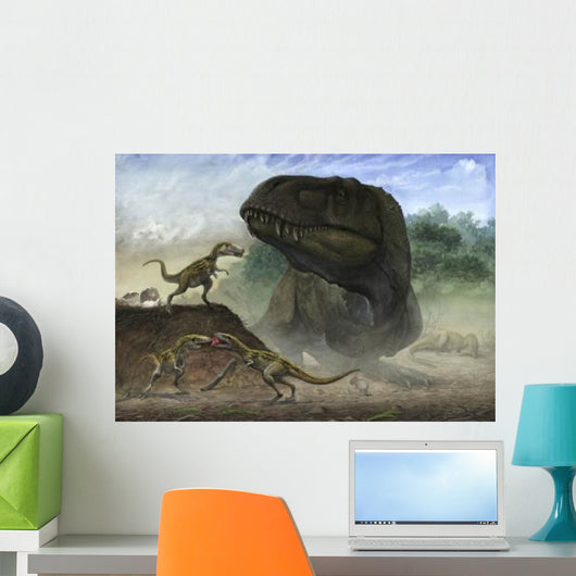 Mother Zhuchengtyrannus Magnus With Wall Decal