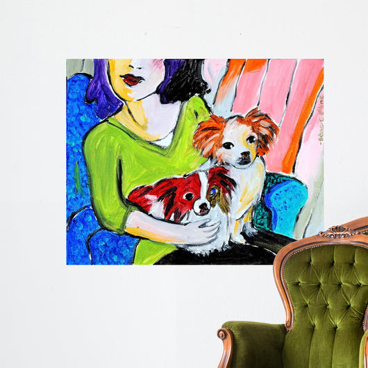 Lady with Her Lap Wall Decal
