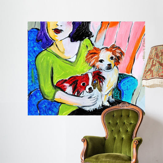 Lady with Her Lap Wall Decal