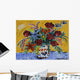 Chinese Porcelain with Bouquet Wall Decal