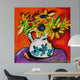 Purple Table with Sunflowers Wall Decal