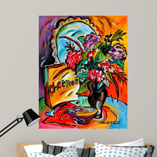 Flowers and Cheerios Wall Decal
