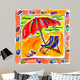 Beach Chair Umbrella Flip Wall Decal