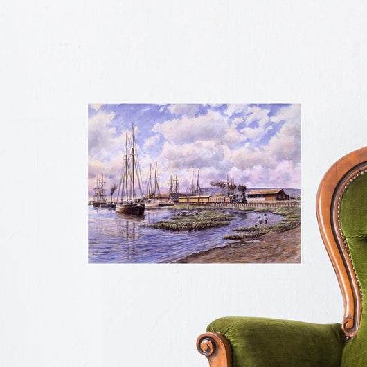 Banning Wharf Ca 1880 Wall Decal