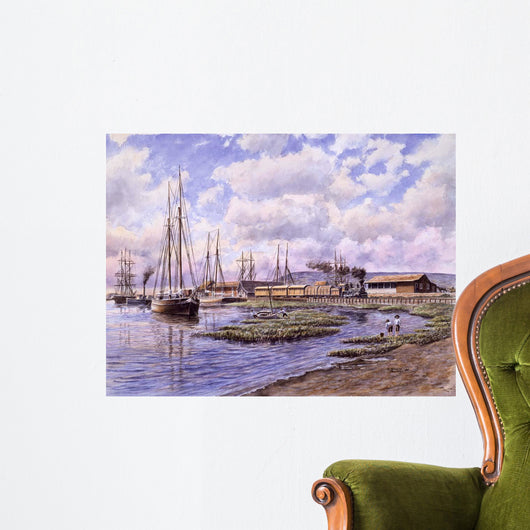 Banning Wharf Ca 1880 Wall Decal
