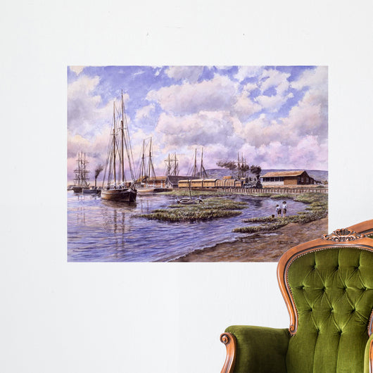 Banning Wharf Ca 1880 Wall Decal