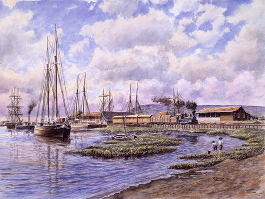 Banning Wharf Ca 1880 Wall Decal