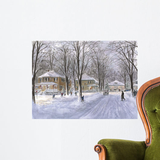 Snowball Fight Wall Decal