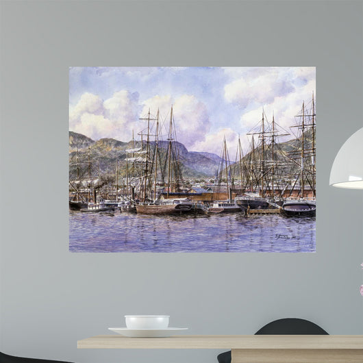 Honolulu Harbor Ca 1898 Wall Decal