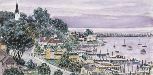 Sunset East Bay Mackinac Wall Decal