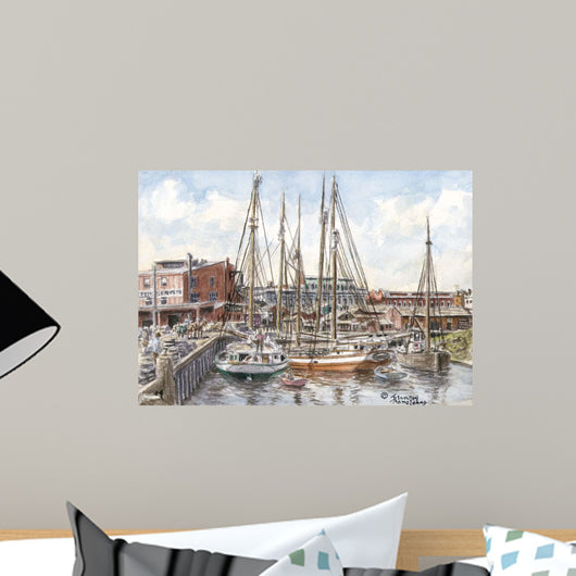 Crowded Dock Wall Decal
