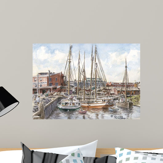 Crowded Dock Wall Decal