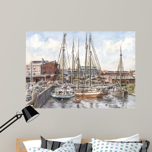 Crowded Dock Wall Decal