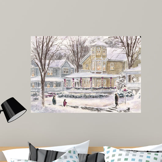 Happy Holiday Tan Wall Decal