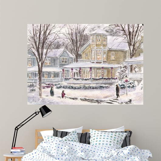Happy Holiday Tan Wall Decal