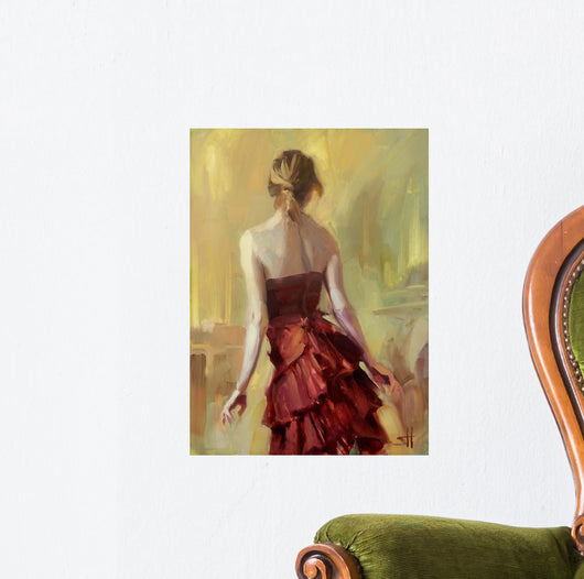 Girl Copper Dress 1 Wall Decal
