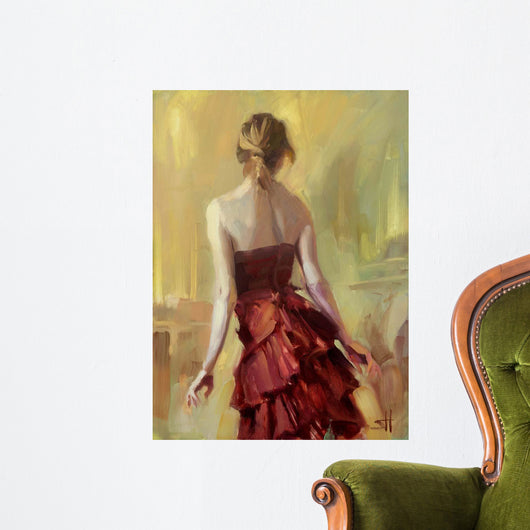 Girl Copper Dress 1 Wall Decal