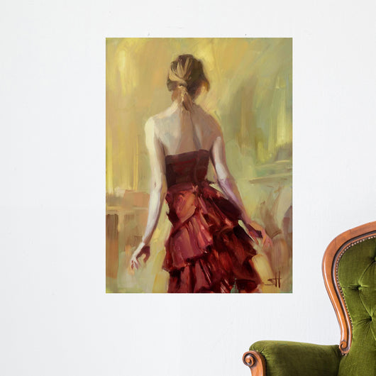Girl Copper Dress 1 Wall Decal