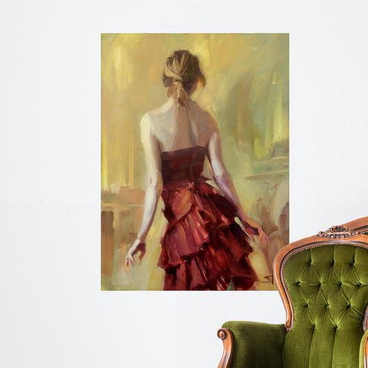 Girl Copper Dress 1 Wall Decal