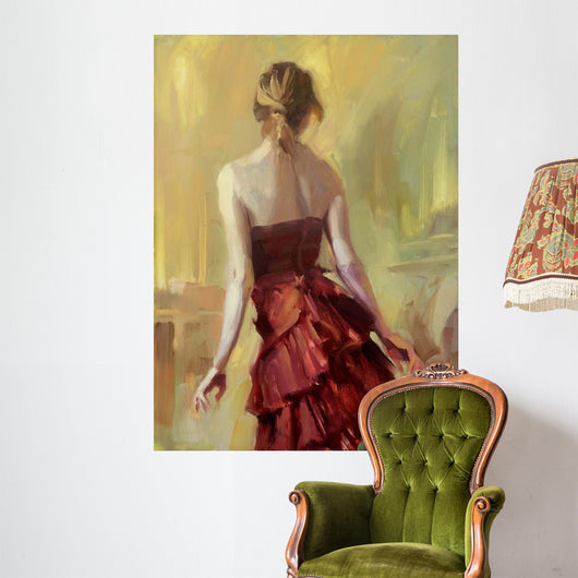 Girl Copper Dress 1 Wall Decal