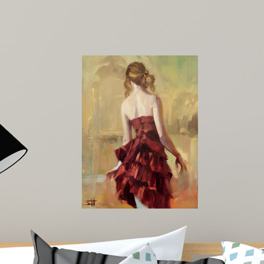Girl Copper Dress 2 Wall Decal