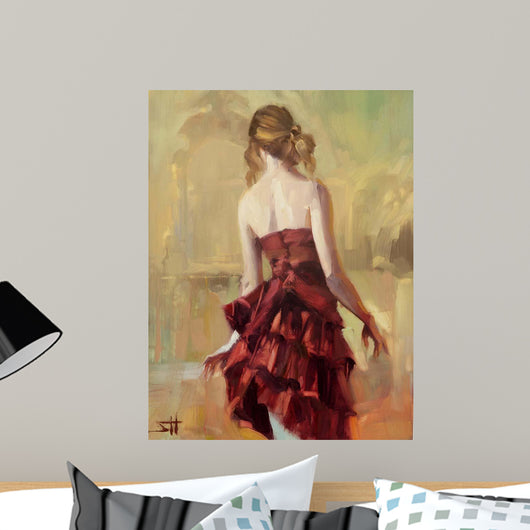 Girl Copper Dress 2 Wall Decal