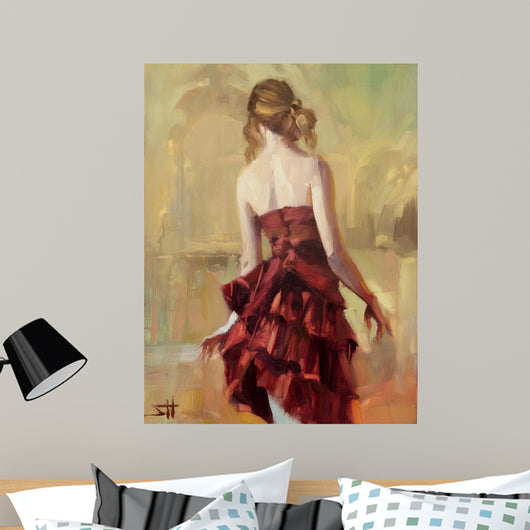 Girl Copper Dress 2 Wall Decal