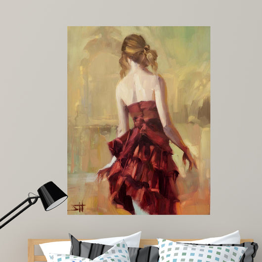 Girl Copper Dress 2 Wall Decal