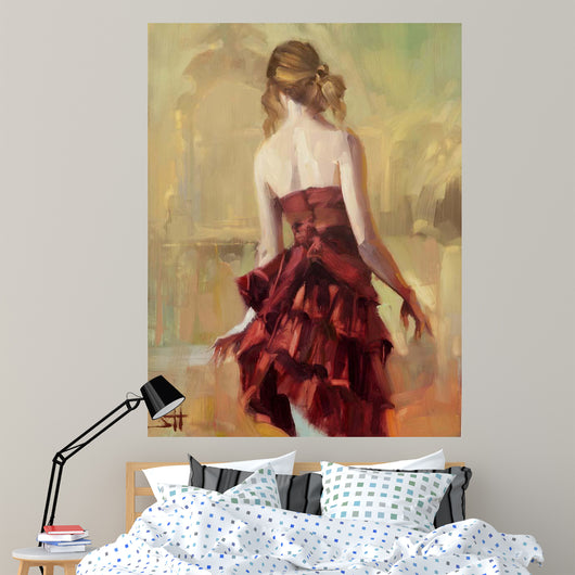 Girl Copper Dress 2 Wall Decal
