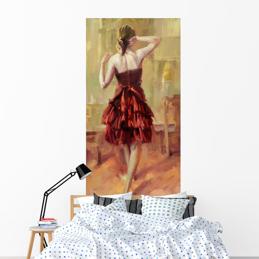 Girl Copper Dress 3 Wall Decal