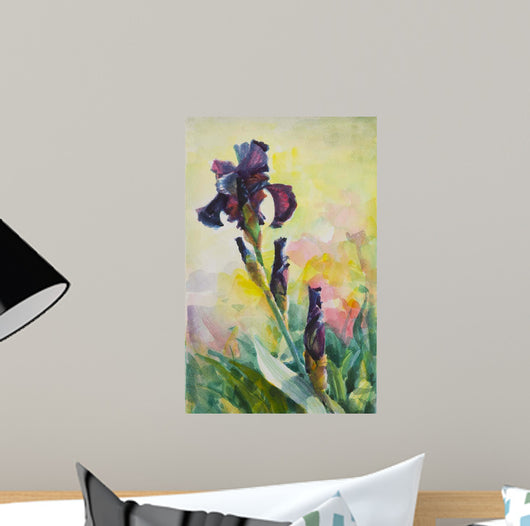Purple Iris Wall Decal Design 2